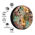 thumbnail image 5 of Balery Watercolor Flowertire Cover Waterproof Dust-Proof, Universal Spare Wheel Tire Cover For Trailer, Rv, Suv Truck And Vehicle Camper Accessories-14 Inch, 5 of 9