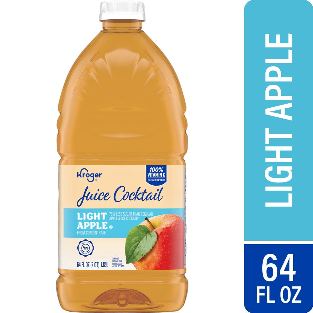 Kroger Light Apple Juice Cocktail 64 fl oz - 3 count