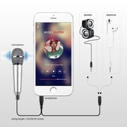 SHELLTON Portable Mini 3.5mm Stereo Audio Mic Notebook for Phone / Smart Phone Desktop Accessories Silver