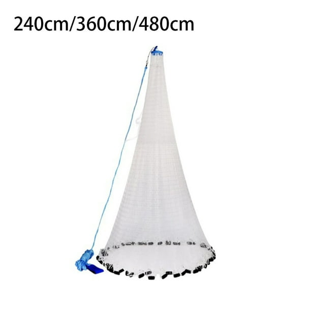 cone-shaped net to catch fish Hawaiian Angler Round Scoop 10in It is perfect for smelt or squid but also can catch other fin bait such as anchovies Decodeary Fishing Net Foldable Design