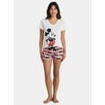 thumbnail image 2 of Disney Women's Mickey and Minnie Print Boxer Sleep Shorts, Sizes S-XXL, 2 of 5