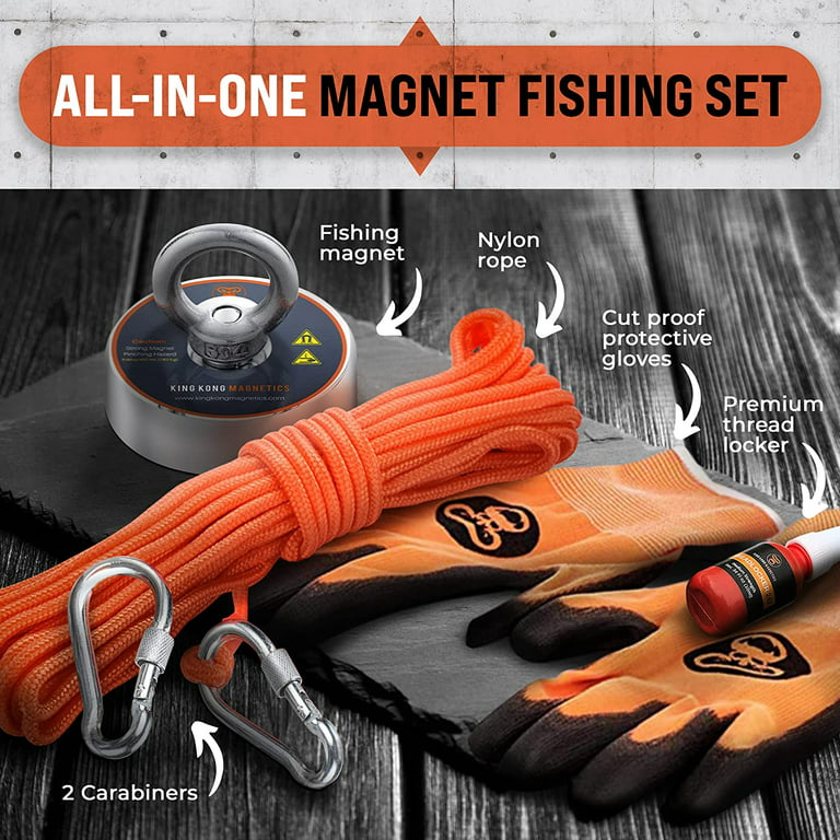 King Kong Magnetics Super Strong 400 Fishing Magnet, Accessories Included - Walmart.com