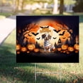thumbnail image 4 of Mummy Dachshund Happy Halloween with Pumpkins Bats Spooky Fun Yard Sign Wiener Dog Lover Gifts Idea Outdoor Home Lawn Garden Porch Decor - 00019, 4 of 5