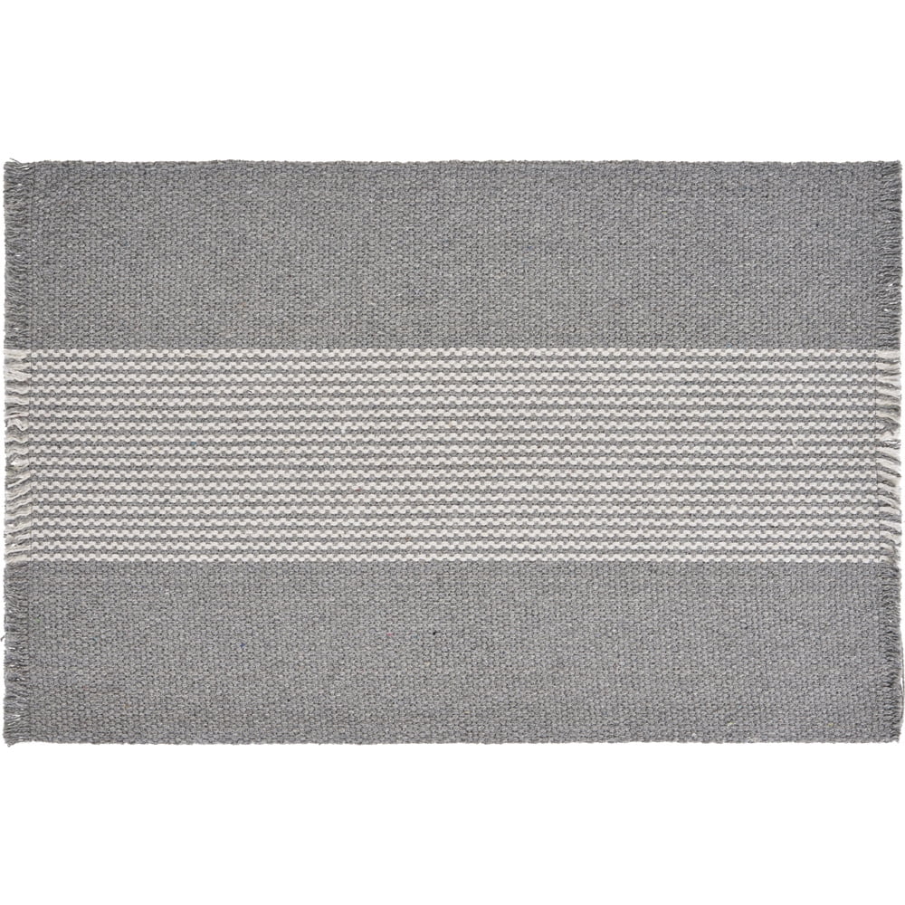 LR Home Creative Bold Striped Gray Placemats ( Combo Set of 4