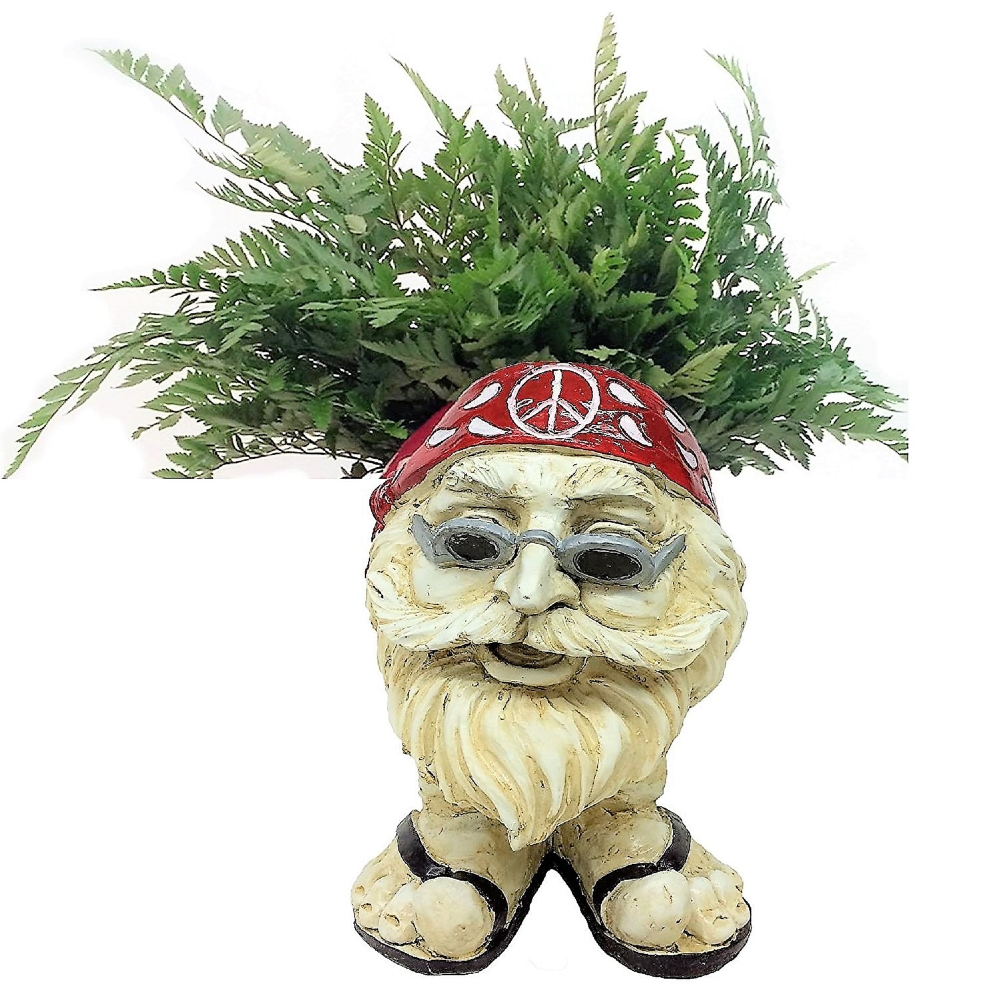 Homestyles Muggly Hippie "Jerry" Antique White Accent 12" Face Planter... by GSI Homestyles