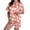 Hot Pink, variant on JIANLAI Pajamas Set for Women 2‑Piece Short Sleeve Button Up Loungewear Shorts Set For Holiday Nightwear