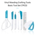 thumbnail image 3 of Riwcyla Vinyl Weeding Crafting Tools Basic Tool Set Scraper/Spatula/Scissors/Tweezers/Weeder Tool Kit for Scrapbooking Silhouettes Cameos DIY Art Crafting Cutting Splicing Cardstock Compati, 3 of 6