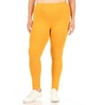 thumbnail image 3 of MOA COLLECTION Women's Plus Size Solid High Waist Full Length Leggings, 3 of 8