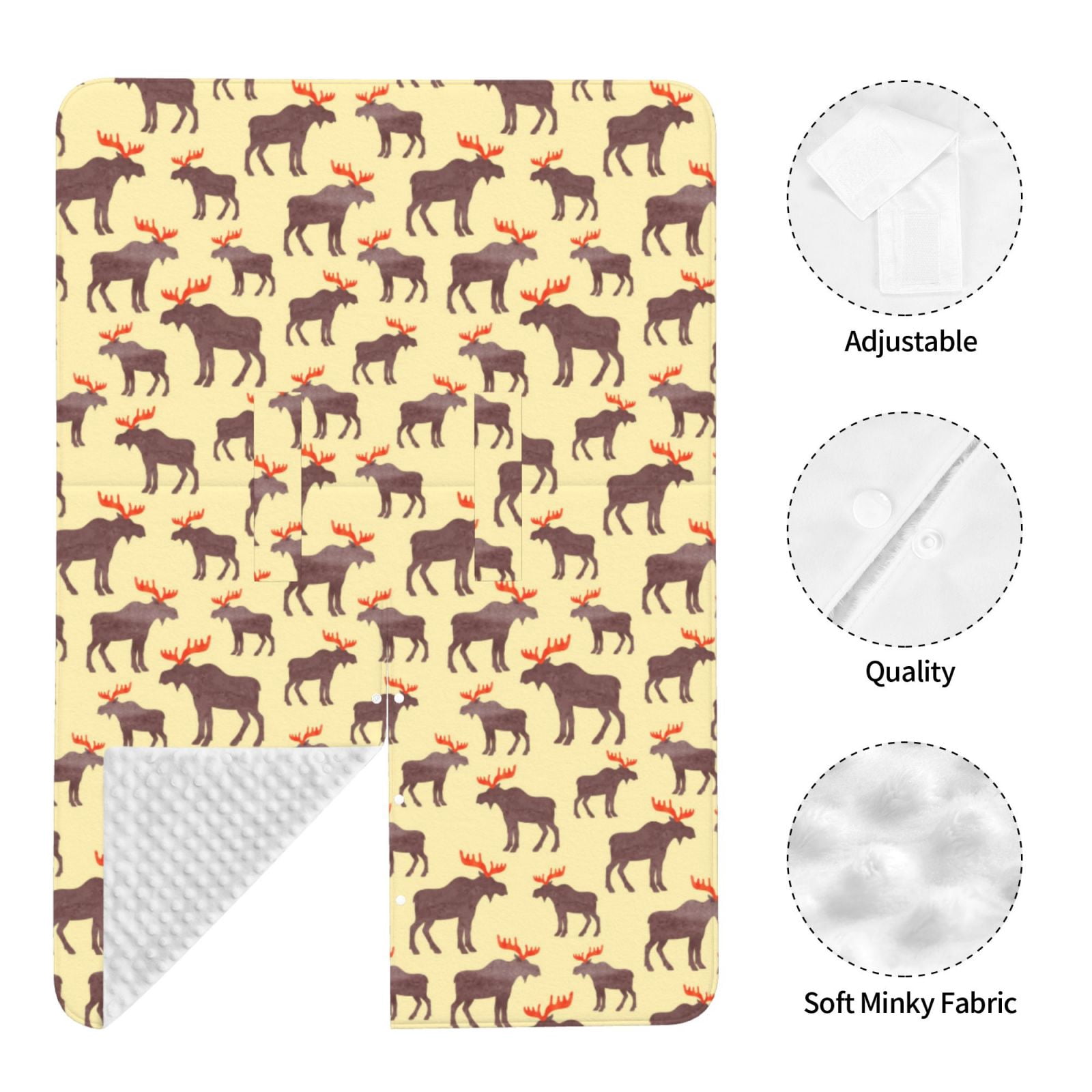 Car Seat Cover Baby - vintage moose elk yellow cool Breathable Infant Car Seat Cover for Baby Carseat, Lightweight Comfort Baby Essentials Must Haves Newborn Stuff for Girl Boy
