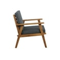 thumbnail image 6 of Linon Lathan 4-Piece Acacia Outdoor Conversation Set with Coffee Table, Loveseat & Chairs, Walnut/Gray, 6 of 36