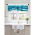 thumbnail image 2 of Valances for Windows Blue Teal Rod Pocket Cafe Window Treatments Valance Curtains for Kitchen Bathroom Laundry Basement Windows 42"x18", 2 of 9