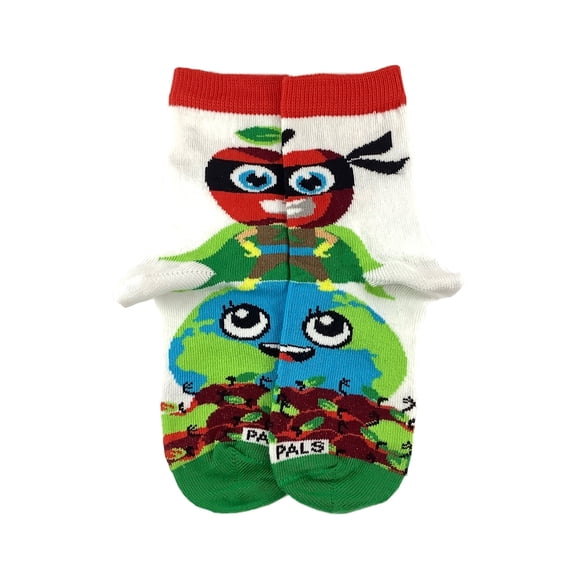 Apple Superhero Socks from the Sock Panda Size: Small (Age 3-5)