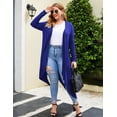 thumbnail image 3 of Zeagoo Women's Plus Size Cardigan Long Sleeve Duster Open Front Drape Lightweight Long Cardigans, 3 of 4