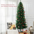 thumbnail image 6 of Demi Bonn 8ft Unlit Artificial Christmas Tree with Realistic Branch Tips for Indoors Holiday Decoration, High-Quality Branches for a Natural Look, Green, 6 of 7