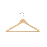 SSWBasics Natural Wood Hangers (All Purpose 17") - Case of 50