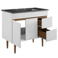 thumbnail image 6 of Modway Harvest Modern Wood/Ceramic Bathroom Vanity in Gray/Black, 6 of 8