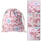 thumbnail image 3 of Bolsa de almacenamiento de lino y algodón con cordón ajustable, organizador para ropa interior, juguete de regalo, M, rosa, 3 of 5