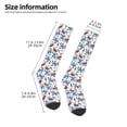 thumbnail image 2 of Naloa Retro Butterfly Thigh High Socks Extra Long Stretchy Sock Women Over Knee High Opaque Stocking Daily Wear, 2 of 6