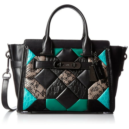 COACH Swagger 27 with Quilting Carryall Satchel in Exotic Embossed