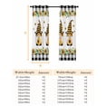 thumbnail image 6 of Spring Bee Gnomes Blackout Curtains for Bedroom/Living Room, Sunflowers Black Checkered Thermal Insulated Kitchen Drapes with Grommets, Light Blocking Window Treatment, 2 Panels 52" x 63", 6 of 7