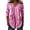 Hot Pink, variant on 3/4 Length Sleeve Womens Tops with Button Dressy Casual V Neck Summer Outfits Early Fall Fashion Spring Clothes