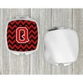 thumbnail image 4 of Letter Q Chevron Black and Red   Compact Mirror, 4 of 4
