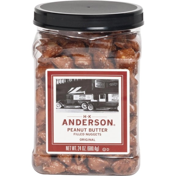 H.K. Anderson Peanut Butter HHA1 Filled Pretzels 24 oz. Jar