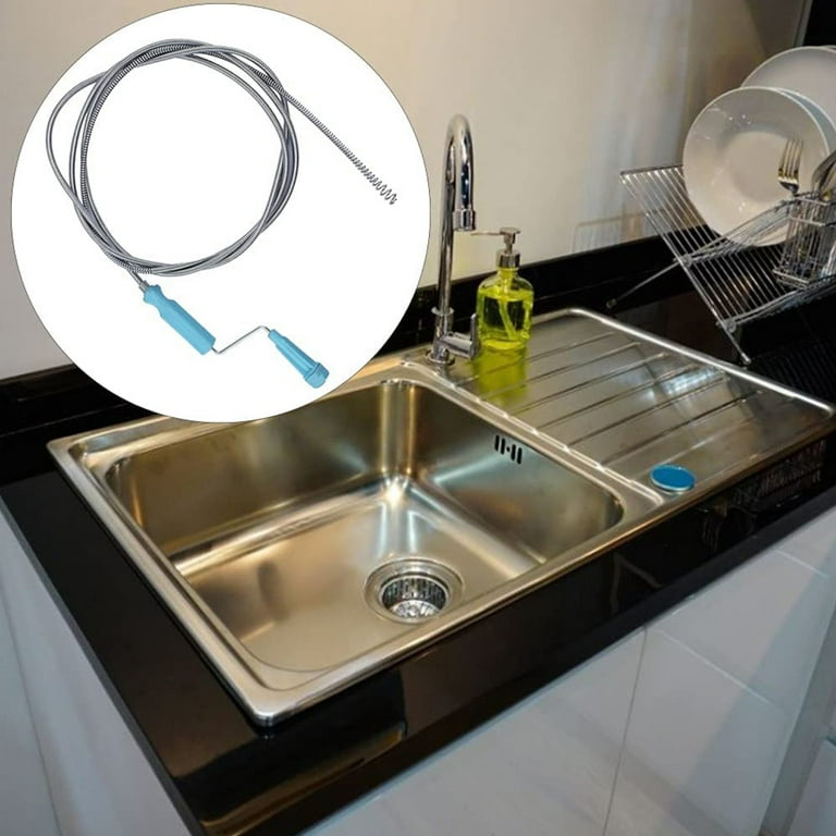 Drain Snake Bathroom Sewer Dredge Anti Clogging Tool Kitchen Sink Flexible  Metal Spring Tube Unblock Tool