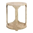 thumbnail image 4 of Jenna Round End Table with Shelves in Coastal Natural Solid Wood, 4 of 8