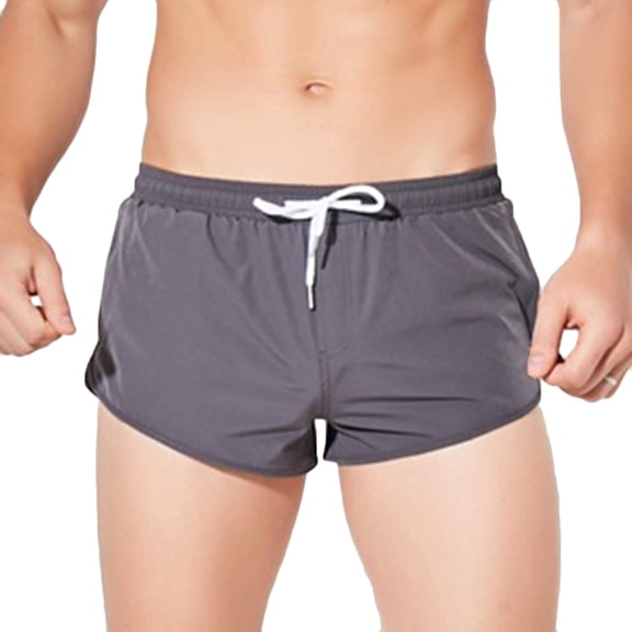 USNSM Mens Running Short 3 Inch Gym Sports Shorts Quick Dry Athletic Workout Sweatpants Drawstring Waist with Pockets Gray XXXL