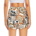 thumbnail image 4 of Uemuo Floral Paisley Pattern Women's Athletic Shorts High Waisted Running Shorts with Liner Pockets Gym Elastic Workout Shorts-Small, 4 of 9