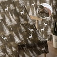 thumbnail image 5 of Brown Christmas Sheer Curtains 72 Inches Long 2 Panels Set, Window Sheer Curtains for Living Room/Bedroom, Xmas Tree Elk Christmas Light Filtering Rod Pocket Curtain 52'' x 72'' x 2, 5 of 7