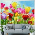 thumbnail image 4 of Fresh colorful tulips Tapestry Wall Hanging For Bedroom,Small Tapestry For Bedroom Aesthetic Funny Tapestries Wall Hangings,Room Decor Aesthetic Tapestry For Bedroom Living Room Dorm, 4 of 6