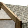 thumbnail image 5 of Abstract Pet House, Retro Style Spots and Tapered Lines Arranged in Wavy Diagonal Order, Outdoor & Indoor Portable Dog Kennel with Pillow and Cover, 5 Sizes, Khaki Black and Ivory, by Ambesonne, 5 of 5