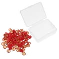 thumbnail image 3 of Shisuyan 100 Pcs Pointes de Pouce Tête Plate Pointes de Pouce Épingle Poussoir Rouge Épingle Poussoir Décorative pour Tableau d'Affichage Tableau en Liège Pointes Rouges Épingles de Tableau en Liège, 3 of 9