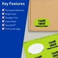 thumbnail image 3 of Avery Printable Oval Labels, Bright Green, 2" x 3-1/3", 80ct, 3 of 11