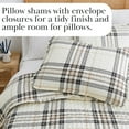 thumbnail image 6 of Southshore Fine Living, Inc. Oversized King Quilt Bedding Set, 3-Piece Bed Set, Tofu Cream Plaid, 6 of 9