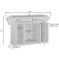 thumbnail image 7 of Pemberley Row Stainless Steel Black Kitchen Island Rectangular Adjustable Shelves Unassembled, 7 of 7