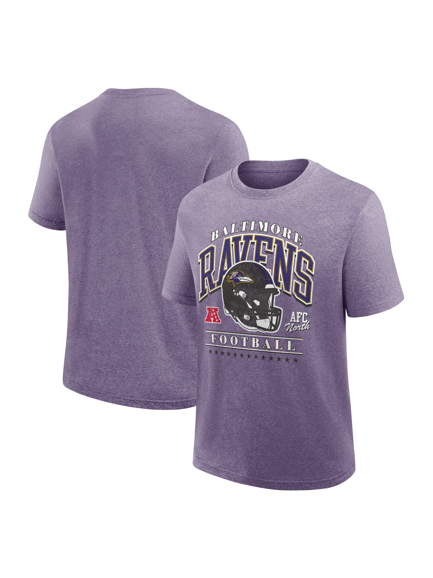 NFL Baltimore Ravens Men's Synthetic Purple Heather Short Sleeve T-Shirt