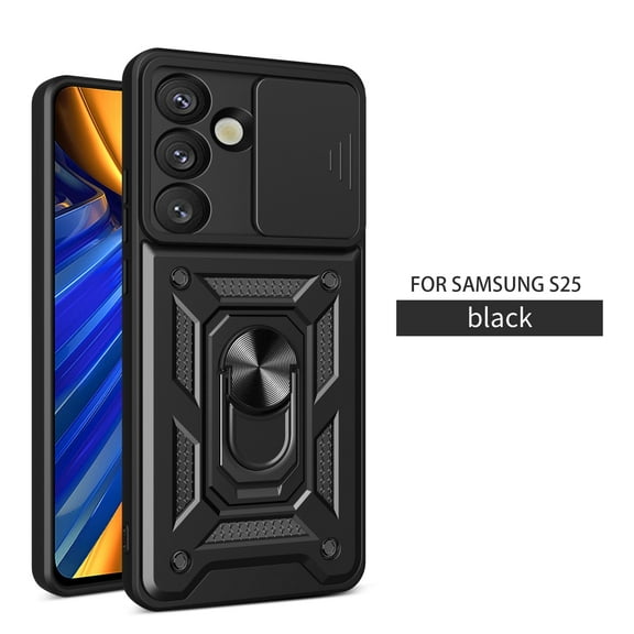 Xilaimitoo Phone Case for Sam S25 5G, with Slide Camera Cover , 360 Full Body Military-Grade Phone Case with Kickstand for Sam S25 5G