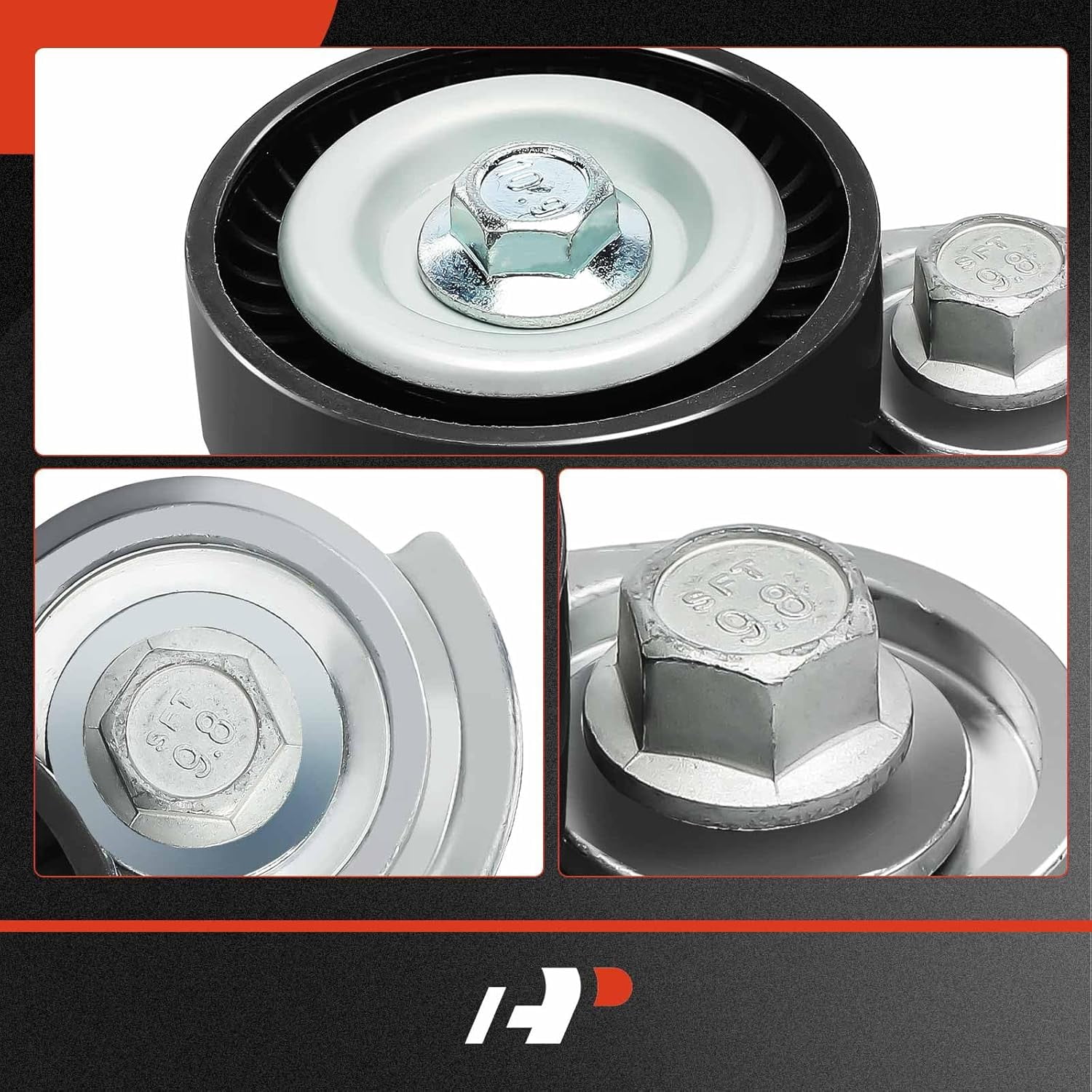 A-Premium Belt Tensioner Assembly with Pulley Compatible with Chevrolet Camaro 1998-2002 Corvette 1997-2004 Pontiac Firebird 1998-2002 GTO 2004-2006 V8 5.7L