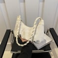 thumbnail image 4 of Bolso hombro JShteea Lujo para Mujer Color Sólido Cuero PU blanco, 4 of 7