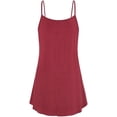thumbnail image 2 of Tank Top for Women Pleated Spaghetti Strap Camisole Loose Casual Sleeveless Curved Hem Flowy Summer Shirts Plus Size, 2 of 3