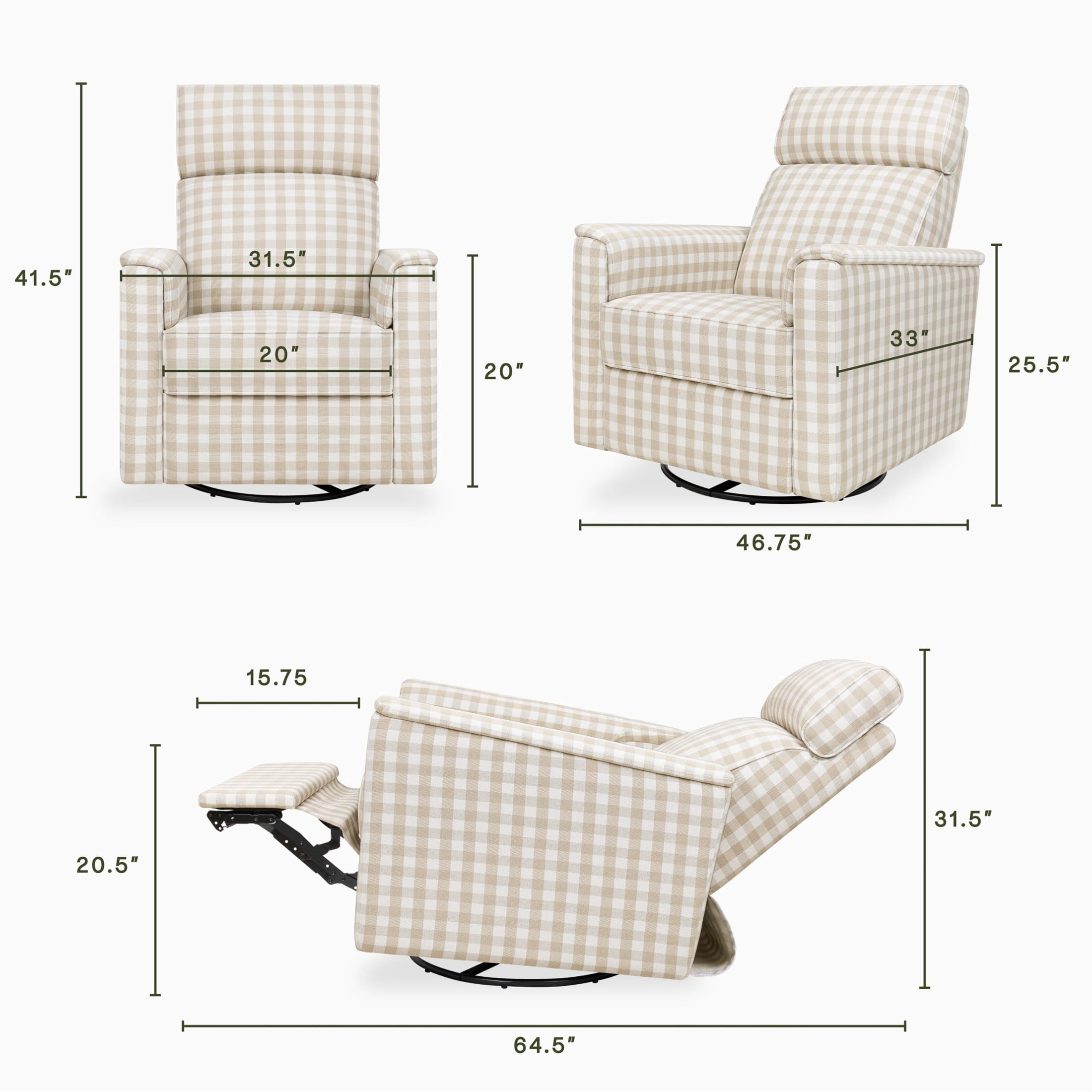 Namesake Willa Plus Power Glider Recliner w/ Power Headrest