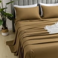 thumbnail image 6 of Anhility 3Pcs Queen Sheet Set, Khaki Super Soft Hotel Collection, Wrinkle-Free Breathable Skin-friendly Bed Sheets for Home Hotel (1Bed Sheet, 2 Pillowcases), 6 of 6