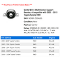 thumbnail image 2 of Center Drive Shaft Center Support Bearing - Compatible with 2000 - 2015 Toyota Tundra RWD 2001 2002 2003 2004 2005 2006 2007 2008 2009 2010 2011 2012 2013 2014 2018, 2 of 2