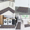 thumbnail image 5 of Colorful Floral Pattern Kitchen Rugs Sets Of 2,Anti Fatigue Kitchen Mat Rugs Non Slip Washable,Decorative Kitchen Floor Mats for Kitchen,Sink,Laundry,17"x30"+17"x47", 5 of 7