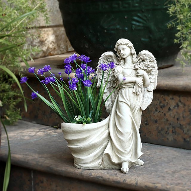 Estatua de Ángel Colco decoración de oficina y porche al aire libre