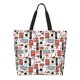 thumbnail image 1 of Balery Modern Life Bolsa Tote Estilo Estético con Cremalleras, Bolsa de Hombro, Bolsa de Compras Grande y Plegable, 1 of 8