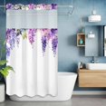 thumbnail image 6 of Spring Lavender No Hooks Shower Curtain with Snap-in Liner Watercolor Purple Floral Shower Curtains for Bathroom, Waterproof, Easy Install, Washable 36"x78", 6 of 9